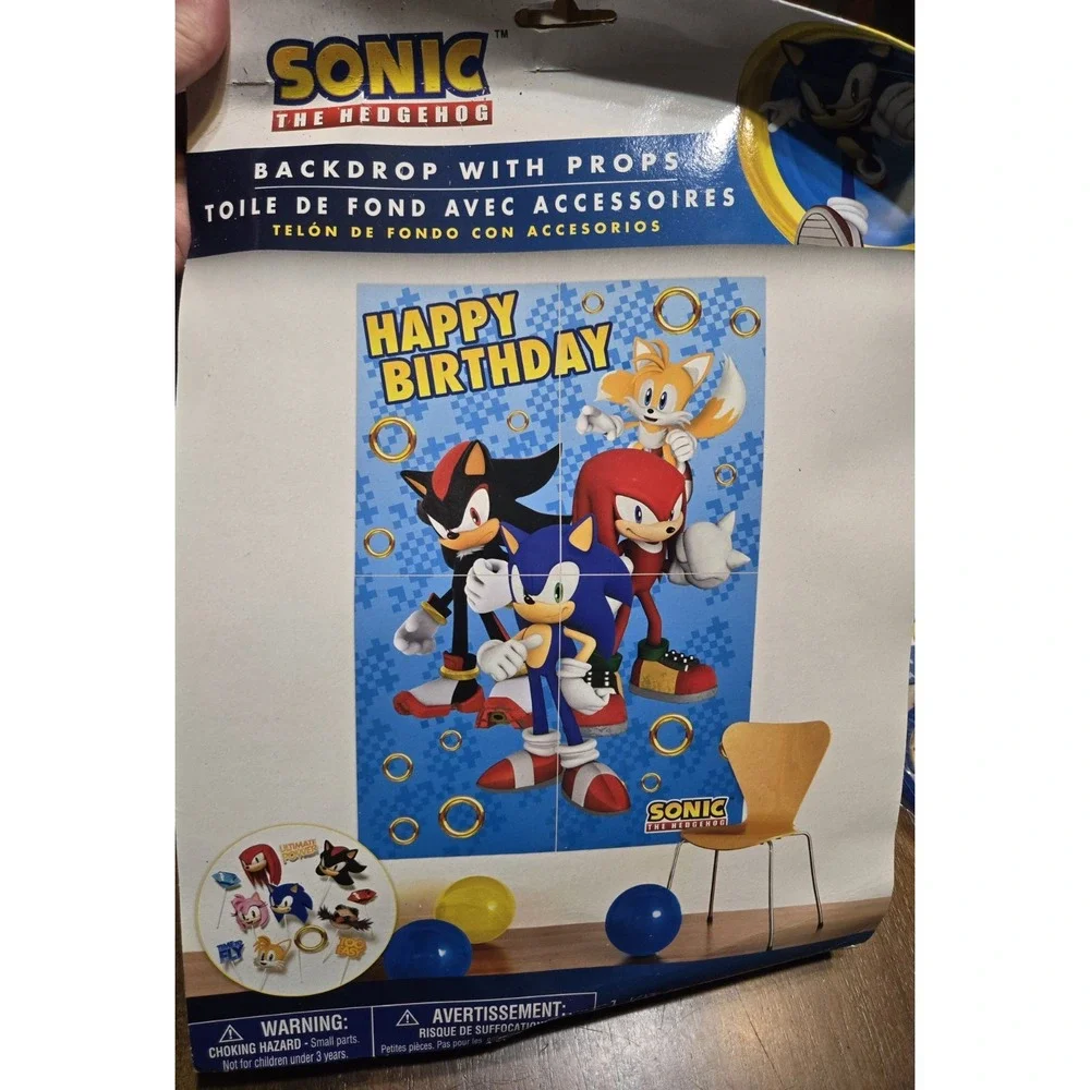 Sonic The Hedgehog Birthday Decor Pack Balloons Banner Candle Sign